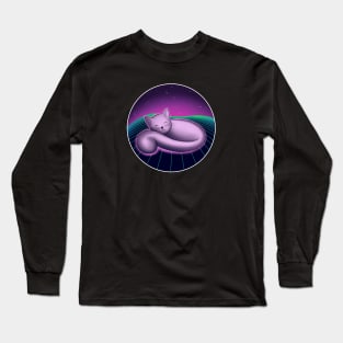 Retro Sleeping Cat Long Sleeve T-Shirt